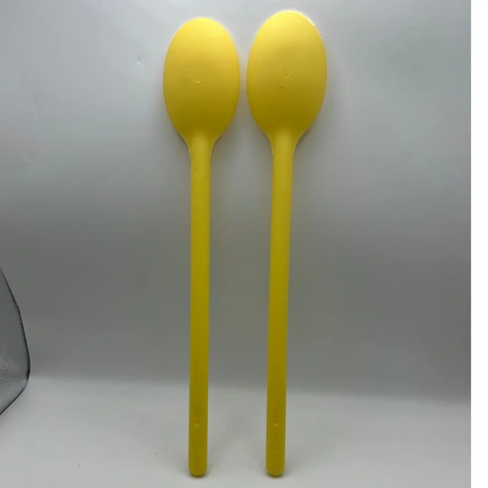 Splenda Yellow Mixing Spoon Lot of 2 Promotional Item 90s Y2K